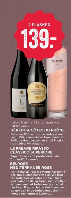 MENY Hérédita côtes du rhône tilbud