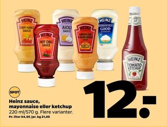 Netto Heinz sauce, mayonnaise eller ketchup tilbud