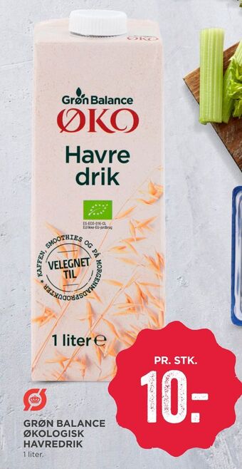 MENY Grøn balance økologisk havredrik tilbud