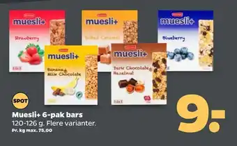 Netto Muesli+ 6-pak bars tilbud