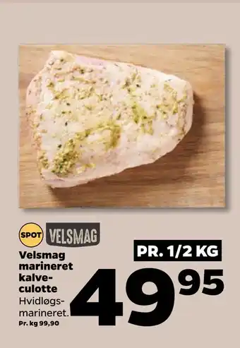 Netto Velsmag marineret kalve culotte tilbud