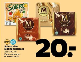 Netto Solero eller Magnum iskasse tilbud