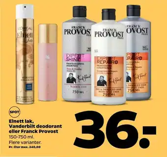 Netto Elnett lak, Vanderbilt deodorant eller Franck Provost tilbud