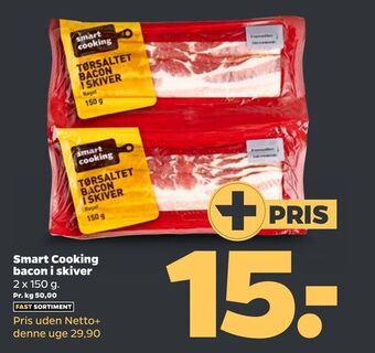 Netto Smart Cooking bacon i skiver tilbud