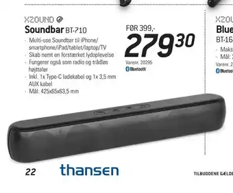 Thansen Soundbar tilbud