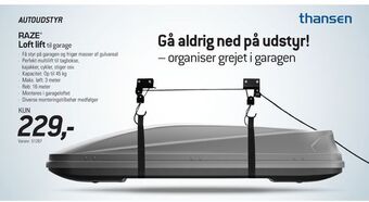 Thansen Loft lift til garage tilbud