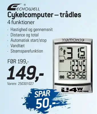 Thansen Cykelcomputer - trådløs tilbud