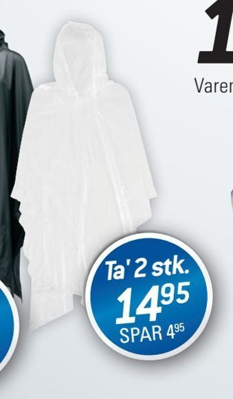 Thansen Poncho transparent tilbud