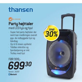Thansen Party højttaler tilbud