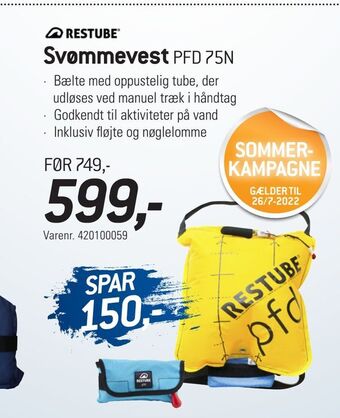Thansen Svømmevest PFD 75N tilbud