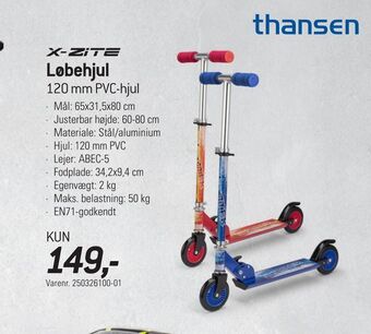 Thansen Løbehjul tilbud