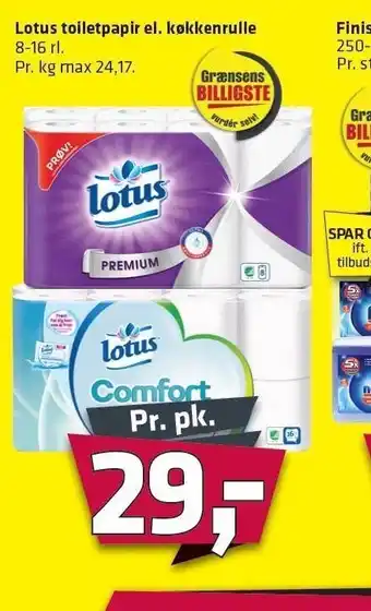 Fleggaard Lotus toiletpapir el. køkkenrulle tilbud