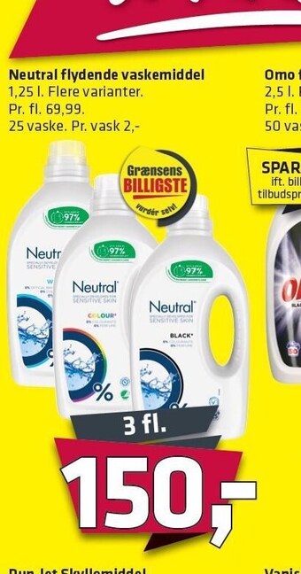 Fleggaard Neutral flydende vaskemiddel tilbud