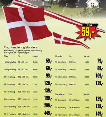 Harald Nyborg Flag, vimpler & standere tilbud