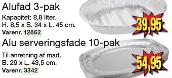 Harald Nyborg Alufad 3-pak el. alu serveringsfade 10-pak tilbud