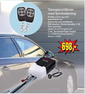 Garageportåbner med fjernbetjening