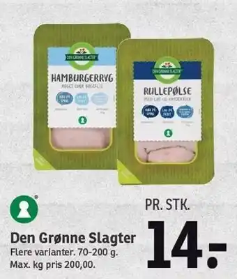 SPAR Den grønne slagter - Flere varianter tilbud
