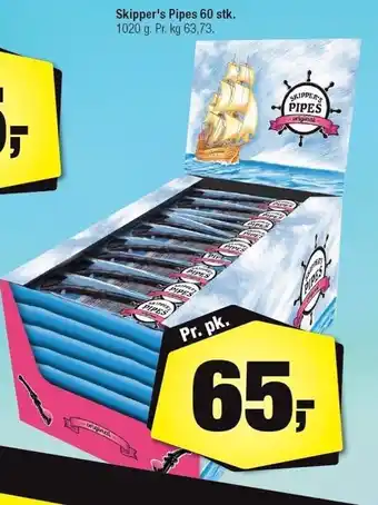 Calle Skipper´s Pipes 60 stk. tilbud