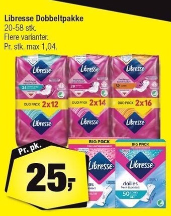 Calle Libresse dobbeltpakke tilbud