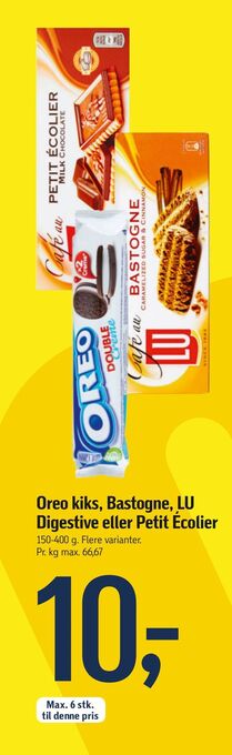 Føtex Oreo kiks, Bastogne, LU Digestive eller Petit Écolier tilbud