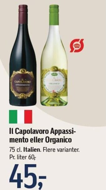Føtex Il Capolavoro Appassimento eller Organico tilbud