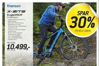 Thansen El-cykel MTB 29" tilbud