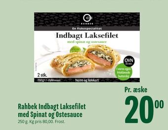 Min Købmand Rahbek Indbagt Laksefilet med Spinat og Ostesauce tilbud