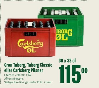 Grøn Tuborg, Tuborg Classic eller Carlsberg Pilsner