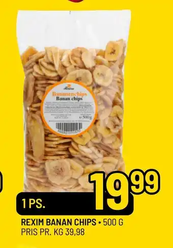 Priss Rexim banan chips tilbud