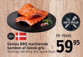 SPAR Gestus BBQ marinerede kamben af dansk gris tilbud