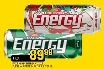 Priss Faxe kondi energy tilbud