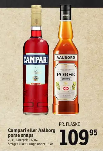Campari eller Aalborg porse snaps