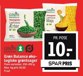 SPAR Grøn Balance økologiske grøntsager tilbud