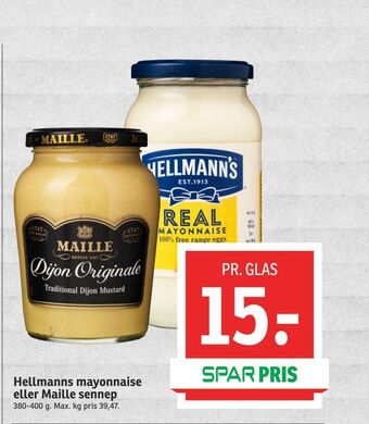 Hellmanns mayonnaise eller Maille sennep
