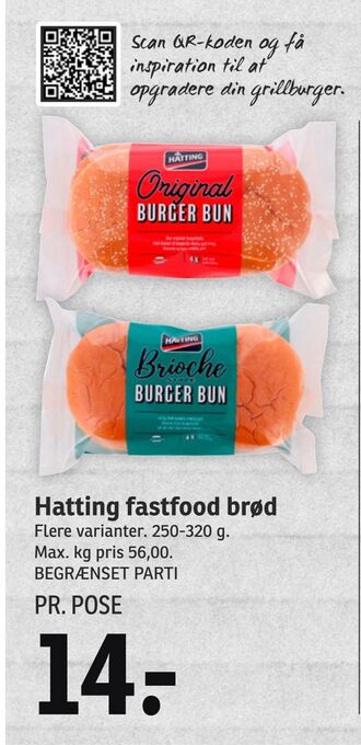 Hatting fastfood brød