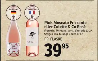 SPAR Pink Moscato Frizzante eller Colette & Co Rosé tilbud