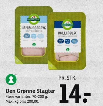 SPAR Den Grønne Slagter tilbud