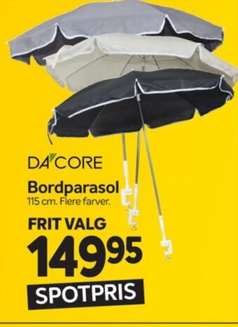 Din Isenkræmmer Dacore parasol tilbud
