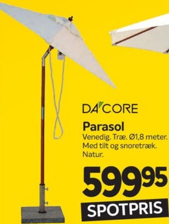 Din Isenkræmmer Dacore parasol tilbud