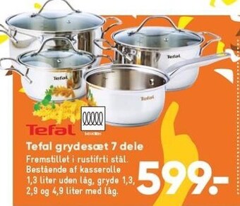 Bilka Tefal grydesæt tilbud