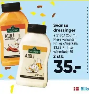Bilka Svansø dressinger tilbud