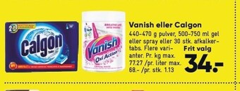 Vanish eller Calgon