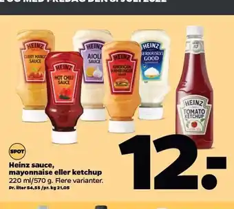 Netto Heinz sauce, mayonnaise el. ketchup tilbud