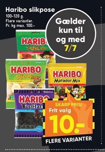 Bilka Haribo slikpose tilbud