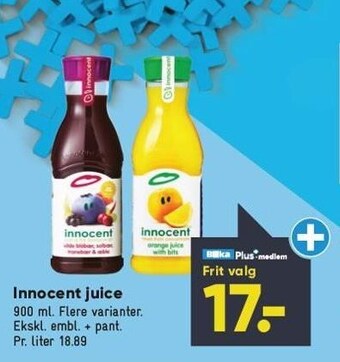 Bilka Innocent juice tilbud
