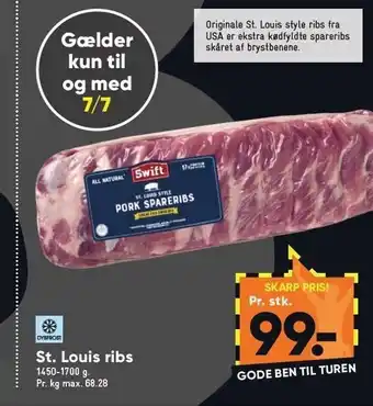 Bilka St. Louis ribs tilbud