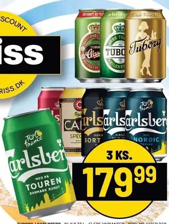 Priss Tuborg eller carlsberg tilbud