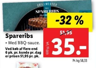 Lidl Grillmester Spareribs tilbud