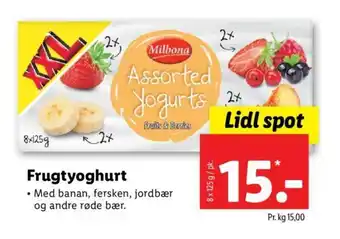 Lidl Milbona Frugtyoghurt tilbud