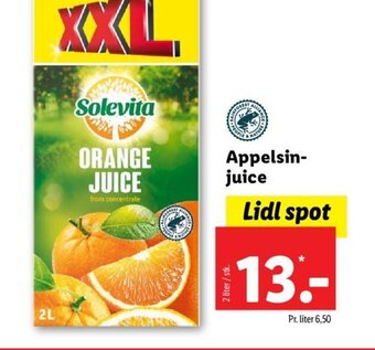 Lidl Solevita Appelsinjuice tilbud